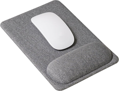 SenseAGE Compact Ergonomic Mouse Pad with Wrist Support, Non-Slip Base, Lightweight & Portable, Grey