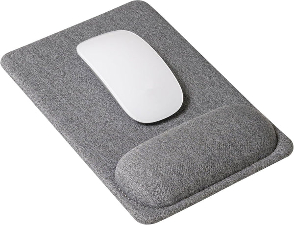 SenseAGE Compact Ergonomic Mouse Pad with Wrist Support, Non-Slip Base, Lightweight & Portable, Grey