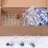 100 Pack Glass Vials, Clear Glass Headspace Vial with Plastic-Aluminum Flip Caps, Rubber Stoppers, 2ml
