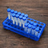 Detachable Plastic Test Tube Holder Rack for 5ml/10ml/15ml Tubes, 50 Holes (Blue Single)