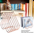 Estink Metal Bookshelf for Desk Storage, Telescopic Book Rack Holder, Office Supplies, Rose Gold