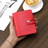 RFID Blocked Leather Credit Card Holder & Business Card Organizer, 60 Card Capacity (Red)