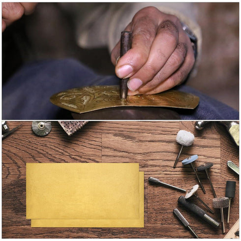 uxcell Brass Sheet, 12" x 4" Metal Sheets 0.02" Thickness for DIY Crafts and Electrical Repairs