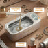 BLIVORRA 48KHz 3-Speed Ultrasonic Jewelry Cleaner Mini Sonic Cleaning Machine for Glasses, Diamonds & Watches Portable