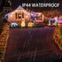 2 Pack 400LED 132FT 8 Dazzle Bright Total Multi-Colored Christmas Solar String Outdoor Lights, Solar Powered with Modes