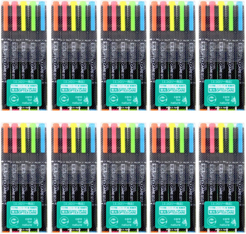 Zebra B-WKCR1-5C Highlighter, Optex Care, 5 Colors, 10 Pieces