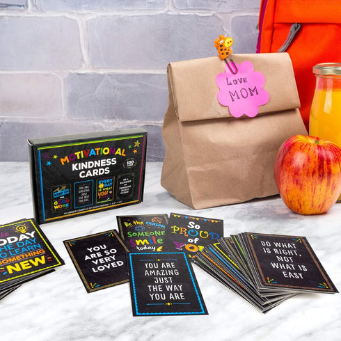 Global Printed Products Motivational Cards, 100 Inspirational and Kindness Quote Cards, Business Card Size (Pack of 100)