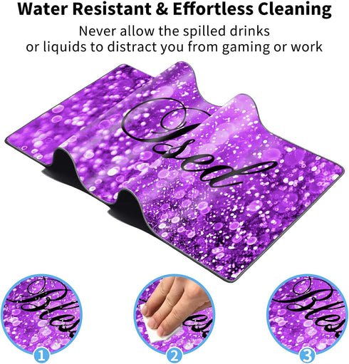 Desk Pad, Gaming Mouse Pad Extended Mouse Mat with Stitched Edge, AUOX Large Mousepad XL 31.5" x 11.8" for Office