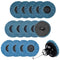 Mesee 15Pcs 2 Inch Roll Lock Flap Disc Kit, 40/60/ 80Grit Quick