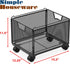 Simple Houseware Stackable Mesh Hanging File Organizer with Wheels, Black