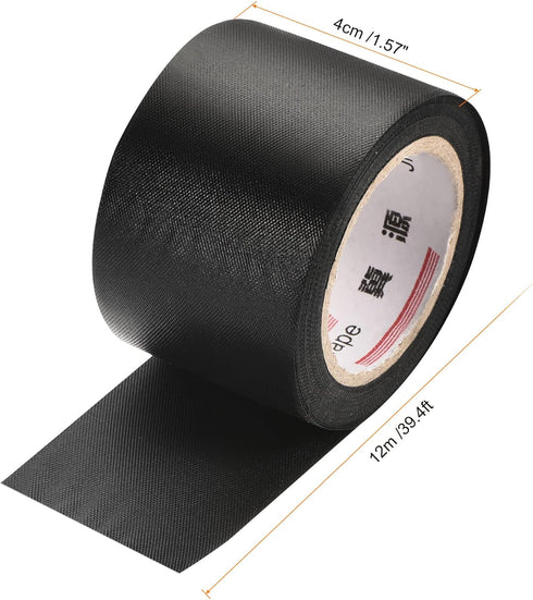 MECCANIXITY Pipe Wrap Tapes Non-Adhesive 4cmx12m Protective Waterproof Tube Protector for Air Conditioner HVAC Pipes, PVC Black Pack of 6 by MECCANIXITY