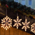 6 9ft 100 Bulb Minetom Snowflake Christmas String Lights with Drops - Mini Icicle Lights with Hooks, Plug