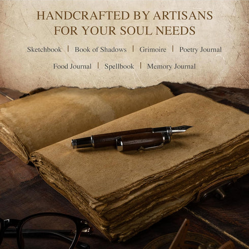NomadCraftsCo. Vintage Leather Journal with Gift Box, Old Leather Bound Sketchbook, Perfect for Writing and Drawing