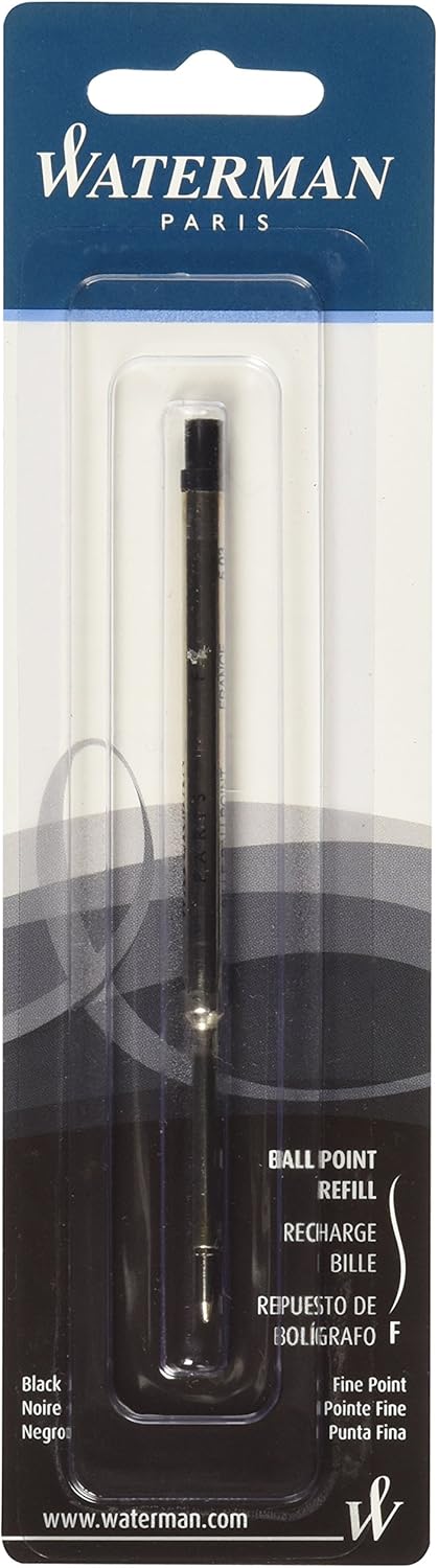Waterman Ballpoint Refill, Fine Point, Black Ink (734254)