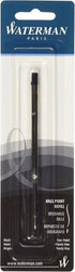 Waterman Ballpoint Refill, Fine Point, Black Ink (734254)