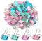 Mr. Pen Pastel Binder Clips, 50 Pack, 0.75 Inch Small Clips, Micro Binder Clips for Office