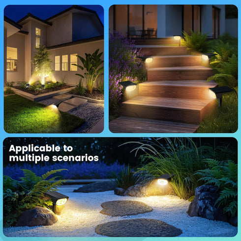 IP68 4 Pack) Solar Spot Lights Outdoor Waterproof, Ultra-Bright PerformanceSimple Modes for Easier Operation, Auto