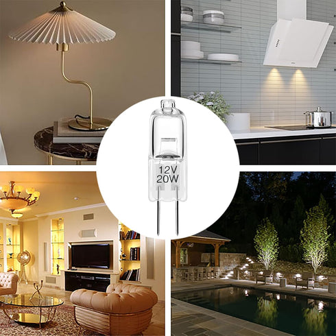 Diximus G4 Low Voltage Halogen Bulbs: 20W Bi-Pin Light Bulbs for Landscape Lighting, 10 Pack