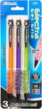 BAZIC Electra 0.7 mm Fashion Color Mechanical Pencil with Gel Grip (Pack of 3)