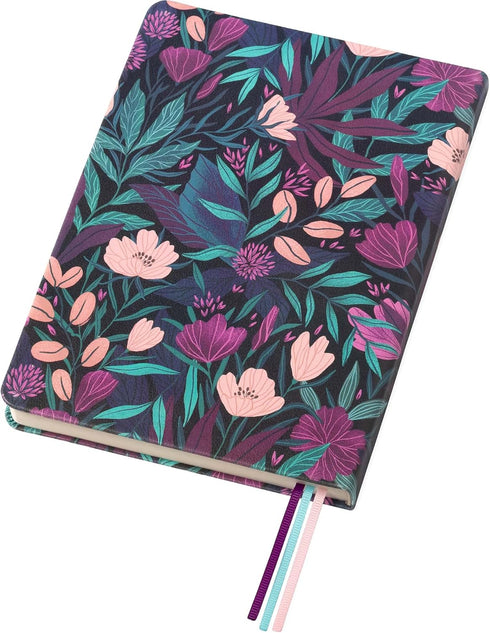 Eccolo Medium Lined Journal Notebook, Flexible Cover, A5 Writing Journal, 256 Ruled Ivory Pages, 3 Ribbon Bookmarks