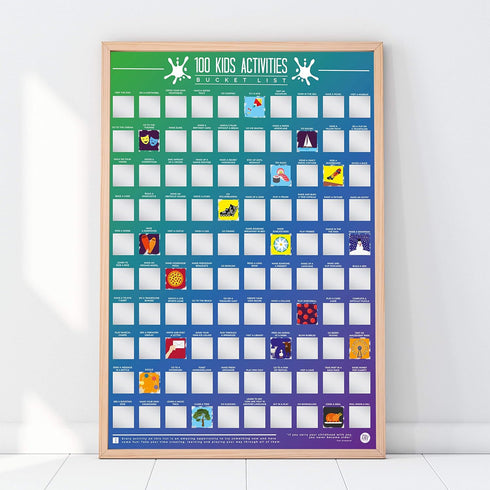 Gift Republic 100 Kids Activities Bucket List Poster