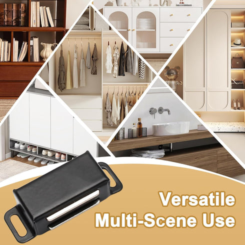 Jersvimc 4Pcs Closet Magnetic Door Catch Cabinet Door Magnets Catch, Drawer Magnet Latch Magnetic Shutter Hardware