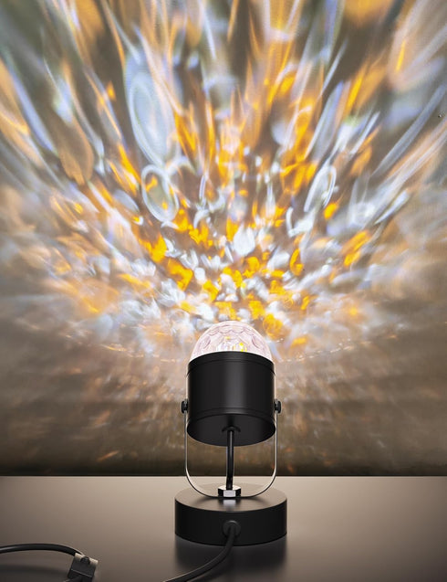 Joyzy Plug-in Dynamic Ocean Wave Table Lamp Water Ripple Night Light Projector