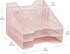 Mind Reader Desktop Organizer, Vertical File Holder, Metal Mesh, 12.5" L x 11.5" W x 9.5" H, Pink