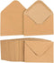 Juvale 100 Pack Small Kraft Paper A1 Envelopes for 3x5 inches Cards, Invitations, Wedding RSVP