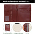 Wonderpool A5 PU Leather Clipboard Portfolio Recipe Binder Notepad Holders - Document Case for Office Travel (A5, Brown)