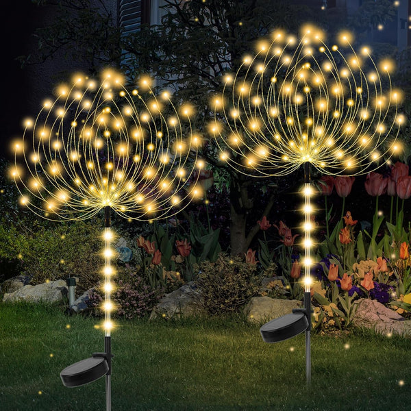 TYASDBA Garden Decor Solar Lights Outdoor,155LED 8 lighting modes pole light Waterproof Warm