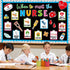 Naozinebi Set Nurse Theme Bulletin Board Decoration Health Posters Borders Paper Cutouts for Nursing School Classroom