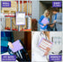 Sooez Clipboard with Storage, Cleaview Clip Boards 8.5x11, Dry Erase Plastic Nursing Clipboard, Light Purple for