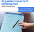 Find It File Folder Notepad, Pack of 12-9.5 x 12.5 Inch Notebook Organizer Folders for Filing and Document Organization