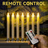 SUNGEGE 9.9 Inch 6 Pack Dimmable Flameless Taper Candles Battery Operated Ivory Realistic Flickering Flame Remote