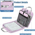 MoKo 2 Inch Zipper Binder with 500 Sheets Capacity, Multi-Pocket Organizer for Middle School, Purple & Gray