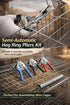 Seusoon 600 Hog Ring Pliers Kit with Galvanized Hog Rings Heavy Duty Cage Clamp Tool for Chicken Coops, Fencing