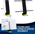 Note Tower Desktop Pro Dual Document Holder for Typing | Compact Paper Holder Stand for Desk, Black