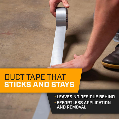 Lockport 5 Pack Duct Tape - Heavy Duty Waterproof - 30 Yards x 2 Inch - Strong Adhesive Bulk for Indoor Outdoor Repairs