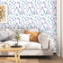17.5" 393", Laatse Purple Leaf Wallpaper Peel and Stick, Blue Eucalyptus Contact Paper x Modern Botanical Wall Paper