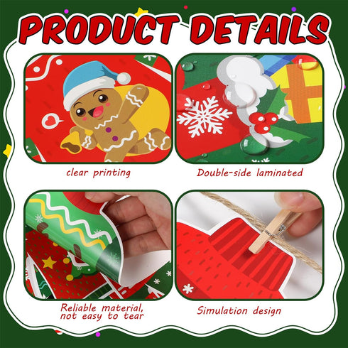 Pasimy Christmas Bulletin Board Decorations Set, Ugly Sweater Paper Cutouts for Classroom Decor