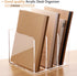 Clear Acrylic Magazine Holder, One-Piece File Organizer for Office Desk, 3 Vertical Spaces, 1 Pack (B5)