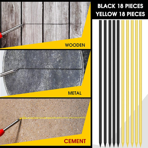 Outus Solid Carpenter Pencil with Sharpener, Mechanical Pencils for Wood Flooring Marker, Carpenters Drawing