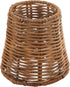 Aspen Creative 51007 Empire Clip-On Chandelier Lamp Shade, Natural Rattan, 3" Top x 4"