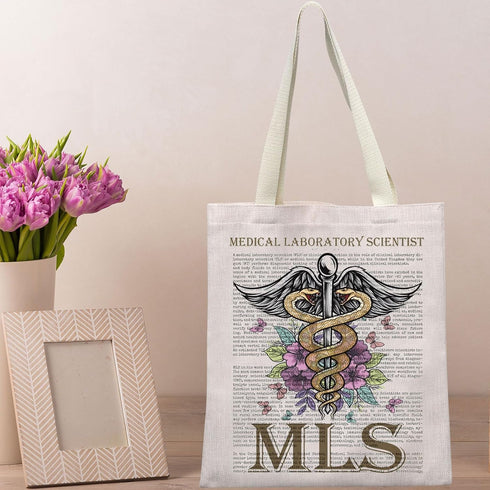 Medical Laboratory Scientist Tote Bag, MLS Gifts for Lab Tech Shoulder Bag