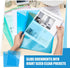 Seajan 48 Pcs 3 Hole Punch Binder Folders, Clear Poly Translucent Slash File Jacket Organizer for Paper Document