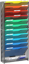 samstar 12 Tier Wall File Organizer, Hanging Wall Mount Paper Folder Mail Holder, Mesh Metal, Black