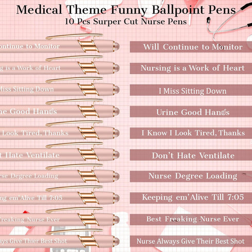 Nurse Gift Pens, Super Cute Saying Pen for Graduated Nursing Students, Staff Coworkers Friends on Nurse's Day (Style 2)
