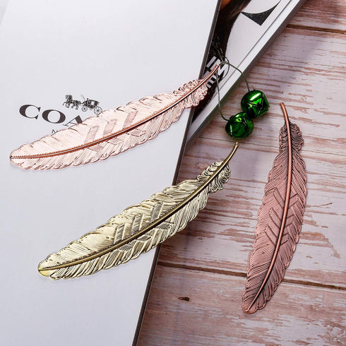 Tatuo 27 Pieces Colorful Feather Bookmarks for Readers, Classic Styles for Book Lovers