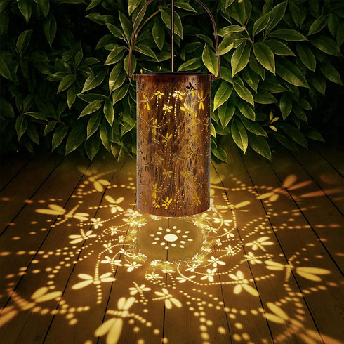 Dragonfly Solar Lantern, Mothers Day Garden Decor Gifts, Outdoor Waterproof LED Decorative Garden Lights for Lawn